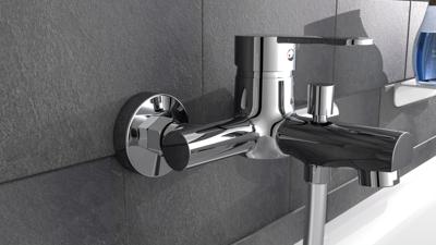 Schutte STOCKHOLM ééngreepsmengkraan bad | chroom 79930/HB