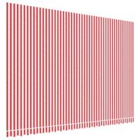 VidaXL Vervangingsdoek voor luifel gestreept 5x3,5 m rood en wit - thumbnail