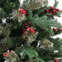 Kerstboom met dennenappels 225 cm PVC en PE groen - thumbnail