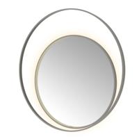 Spiegel Hotbath &MORE 120x120 cm LED-Verlichting Spiegelverwarming Rond Deco Geborsteld Gunmetal - thumbnail