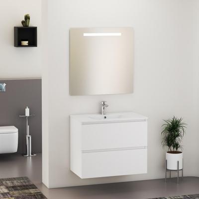 Badmeubelset Excellence Sephia 80x60x46 cm Mat Wit (incl Ledspiegel)
