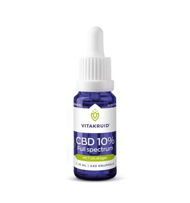 Vitakruid CBD Olie 10% full spectrum met MCT als drager