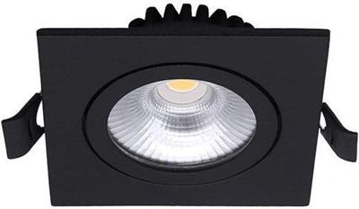 Enzo Led inbouwspot 6w 2700k 85mm 60gr vierkant verstelbaar zwart - led4615 Enzo Led inbouwspot 6w 2700k 85mm 60gr vierkant verstelbaar zwart - led4615