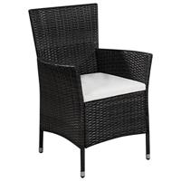 3-delige Bistroset poly rattan zwart - thumbnail