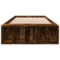 Bedframe bewerkt hout gerookt eikenkleurig 90x190 cm - thumbnail
