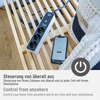 Brennenstuhl 1153230620 Smart Stekkerdoos | 3 Sockets | Schakelaar | Zwart - 1,5 meter - thumbnail