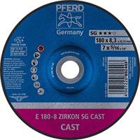 PFERD TOOLS 62217747 E 180-8 ZIRKON SG CAST Afbraamschijf gebogen Diameter 180 mm Boordiameter 22.23 mm Grijs/grauw sferoïdisch gietijzer, Giethuid 10 stuk(s) - thumbnail