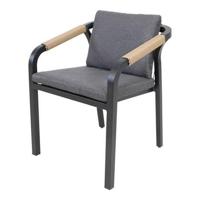 Rimini Stapelstoel aluminium tuinstoel - Set van 4 stuks - thumbnail