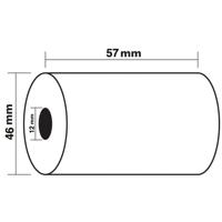 Exacompta thermische rekenrol ft 57 mm, D +-46 mm, asgat 12 mm, lengte 24 m, pak van 10 rollen - thumbnail