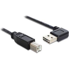 Delock 83374 Kabel EASY-USB 2.0 Type-A male haaks links/rechts > USB 2.0 Type-B male 1 m