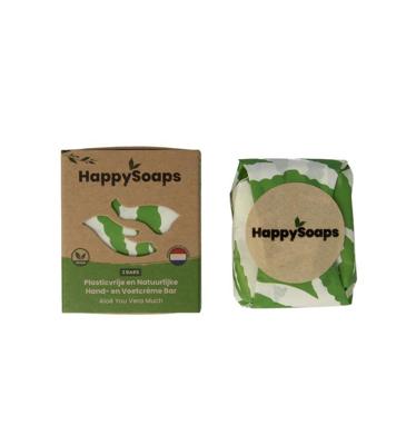 Happysoaps Hand & voetcreme bar aloe vera 40 Gram