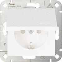 Enzo Kopp hk07 pure mat wit inbouw stopcontact ra met deksel + kinderbeveiliging - 4624150 - thumbnail