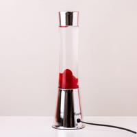 Lavalamp Zilver Met Rode Lava - thumbnail