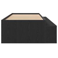 Opbergbedframe met opslag Zwart eiken 100 x 200 cm Bewerkt hout - thumbnail