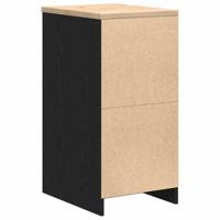 Garagekast 40x51x85 cm massief grenenhout zwart - thumbnail