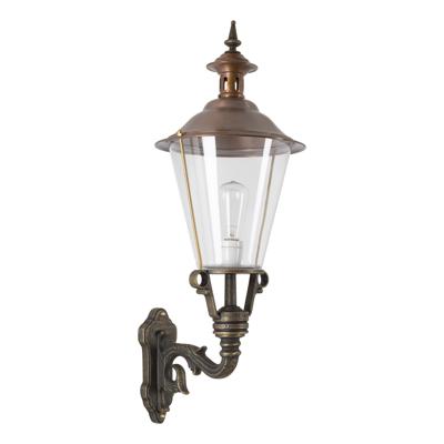 Wandlamp klassiek Domburg Brons E27 bronzen lamp Koper deksel Wandlamp klassiek Domburg Brons E27 bronzen lamp Koper deksel