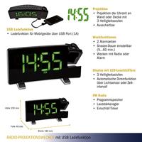 TFA Dostmann 60.5015.04 Wekker Kwarts Zwart Groot display, USB-aansluiting - thumbnail