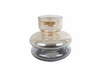 Vaas Kim S amber/messing glas 12x12x12cm - thumbnail