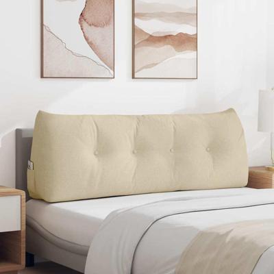 VidaXL Rugkussen crème 140 x 24 x 50 cm stof