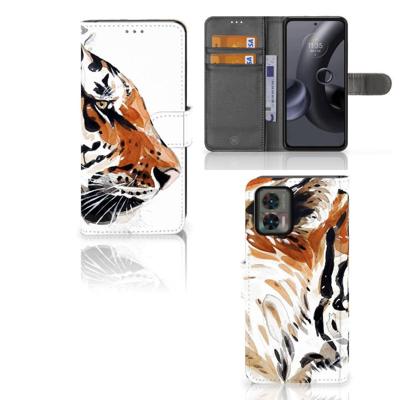 Hoesje Motorola Edge 30 Neo Watercolor Tiger | Portemonnee hoesje