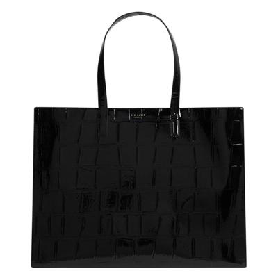 Ted Baker Vivvien Croc Effect Extra Large Icon Bag Black