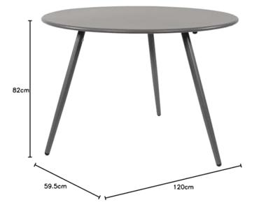 Bijzet Tuintafel Rond Ø60cm - Blueberry Grijs Bijzet Tuintafel Rond Ø60cm - Blueberry Grijs