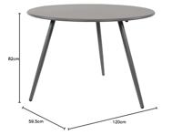 Bijzet Tuintafel Rond Ø60cm - Blueberry Grijs - thumbnail