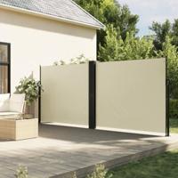 VidaXL Tuinscherm uittrekbaar 180x600 cm crèmekleurig - thumbnail