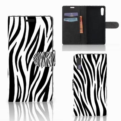 Sony Xperia XZ | Sony Xperia XZs | Telefoonhoesje | Met pasjeshouder | Zebra Sony Xperia XZ | Sony Xperia XZs | Telefoonhoesje | Met pasjeshouder | Zebra