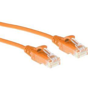 ACT DC9101 LSZH U/UTP CAT6 Datacenter Slimline Patchkabel Snagless | RJ45 connectoren | Oranje | 1 meter
