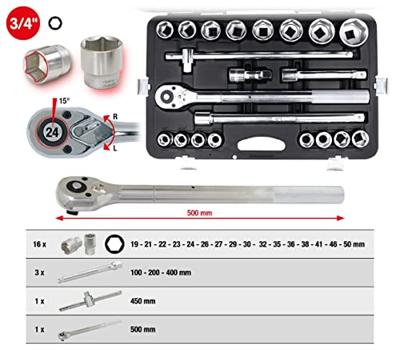 KS Tools 911.0721 Dopsleutelset Inch 3/4 (20 mm) 21-delig