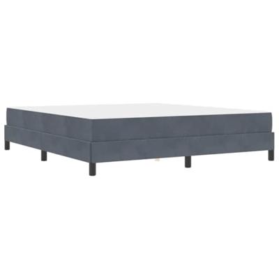 Boxspringbed met matras Donkergrijs 180 x 210 cm Stof