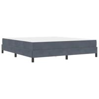 Boxspringbed met matras Donkergrijs 180 x 210 cm Stof - thumbnail