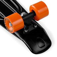 Skateboard Retro 57 cm Zwart-Oranje - thumbnail
