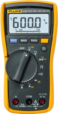 Fluke 115 Multimeter Digitaal CAT III 600 V Weergave (counts): 6000