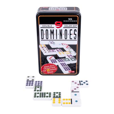 Longfield domino dubbel 9 in blik