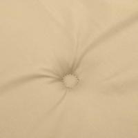 Stoelkussens 6 st lage rug 100x50x4 cm stof gemleerd beige - thumbnail