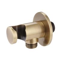 Opsteek Handdouche met Wateruitlaat in Muur Salenzi Giro Geborsteld Messing Goud OUTLET - thumbnail