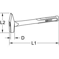 KS Tools 142.1221 1421221 Bankwerkershamer 580 g 300 mm DIN 1041 1 stuk(s) - thumbnail