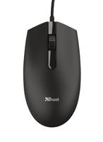 Trust BASI WIRED MOUSE Muis Zwart - thumbnail