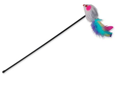 TRIXIE SPEELSTAF MUIS KUNSTSTOF / PLUCHE MET CATNIP - thumbnail
