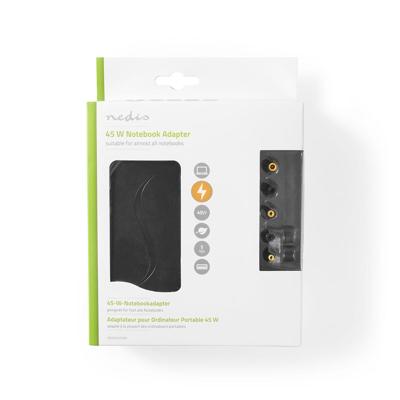 Notebookadapter universeel met vijf stekkers 45W 9.5V - 1A USB - thumbnail