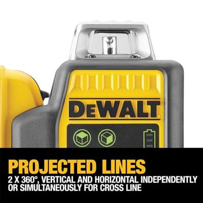 DeWalt DCE0811D1G veelzijdige zelfnivellerende kruislijnlaser 360 graden - DCE0811D1G-QW - thumbnail