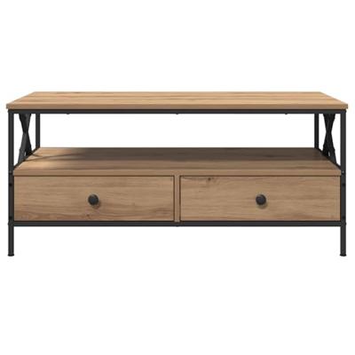 Salontafel with Drawer artisanaal eikenkleurig 100 x 51 x 45 cm