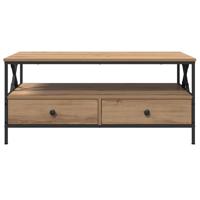 Salontafel with Drawer artisanaal eikenkleurig 100 x 51 x 45 cm - thumbnail