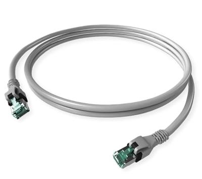 EasyLan DualBoot PushPull IP20 patchkabel, Cat.6A (Class EA), S/FTP, grijs, 1,5 m