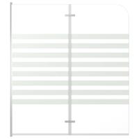 VidaXL Badwand gestreept 120x140 cm gehard glas - thumbnail