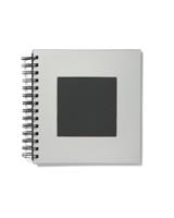 HEMA Fotoboek met spiraal en venster 19x18 zilver - thumbnail