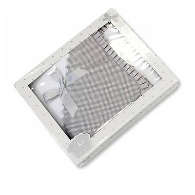 Snuggle Baby quilt babydeken 75 x 75 cm grijs/wit Snuggle Baby quilt babydeken 75 x 75 cm grijs/wit