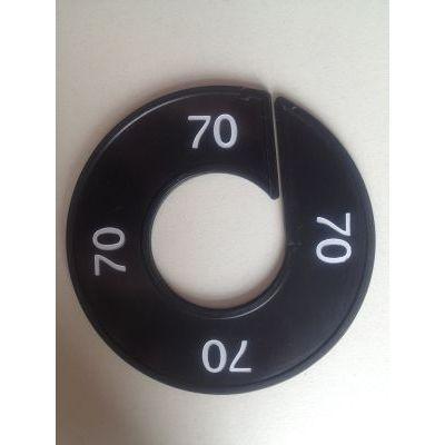 Maatring 9cm zwart/wit 70